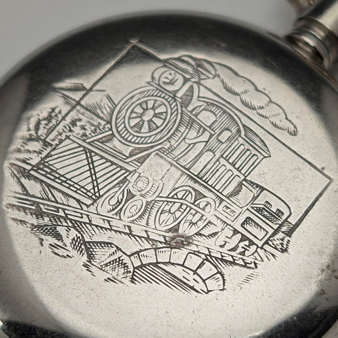 Circa 1915 Antique Omega Pocket Watch Diameter 53mm Railroad Watch Alloy Case In Good Working Condition